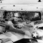 P-40F on board USS Chenango October 1942