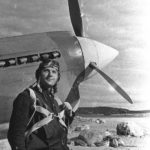 Soviet pilot Pokrovskiy with P-40 1942