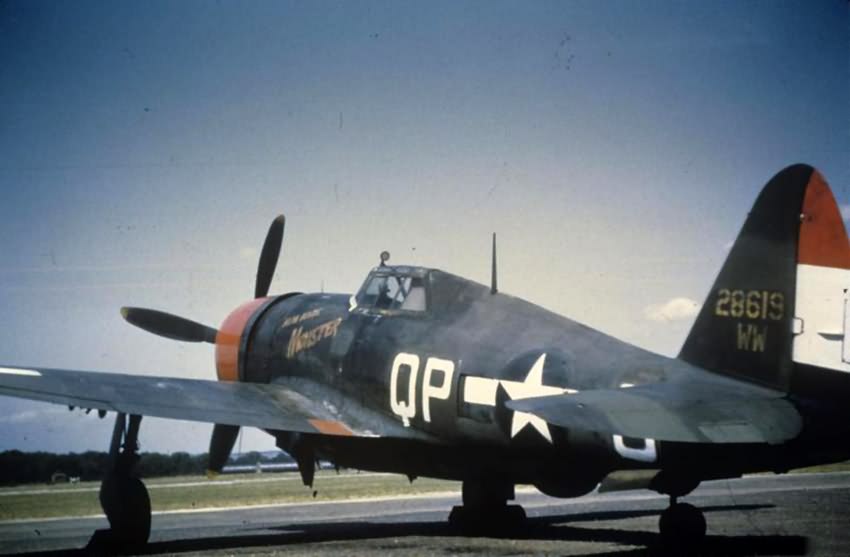 P-47 Thunderbolt serial 42-8619 War Weary of the 334th FS, 4th FG at Debden