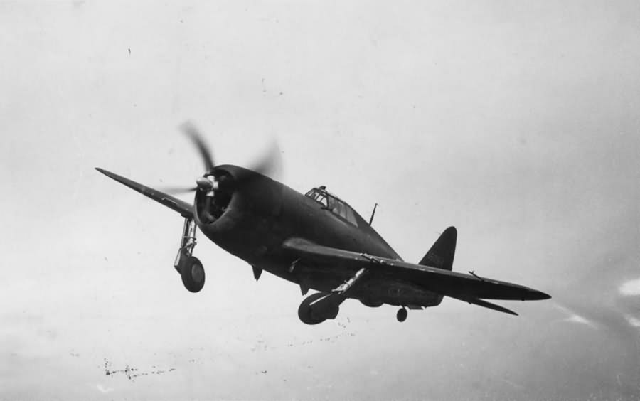 P-47 Thunderbolt 41-6264 of the 56th Fighter Group takes off March 1943
