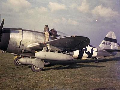 P-47 Thunderbolt 44-20230 at Mount Farm of the 7th Photographic Reconnaissance Group