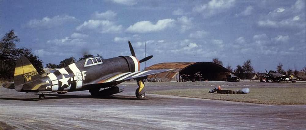 P-47 Thunderbolt 5F-A 42-75855 WW of the 5th Emergency Rescue Squadron – color photo