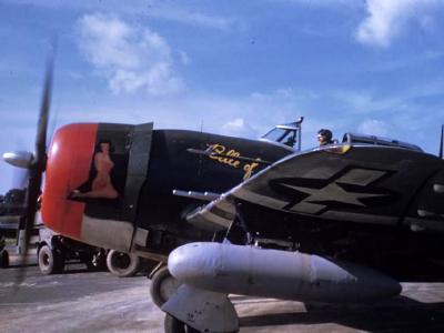 P-47 Thunderbolt 42-26293 „Belle of Belmont” of the 56th Fighter Group – color photo