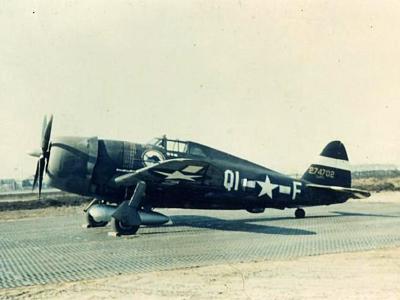 P-47 Thunderbolt QI-F 42-74702 „Clarkie” of 361st FS, 356th Fighter Group at Martlesham Heath
