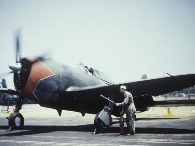 P-47 Thunderbolt of the 357th Fighter Squadron, 359th Fighter Group at Langley Field Virginia, 7 July 1943