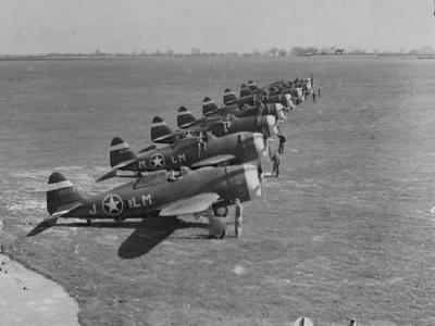 Thunderbolts of the 62nd FS, 56th Fighter Group at Horsham St Faith May 1943