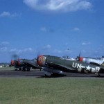 Thunderbolts of the 63rd Fighter Squadron, 56th Fighter Group prepare for take off