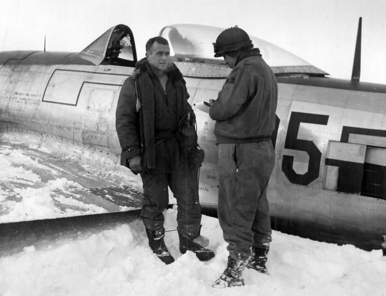 P-47D-28 Thunderbolt „Bubbletop” pilot Charles Klein saved by 6th AD, Battle of Bulge