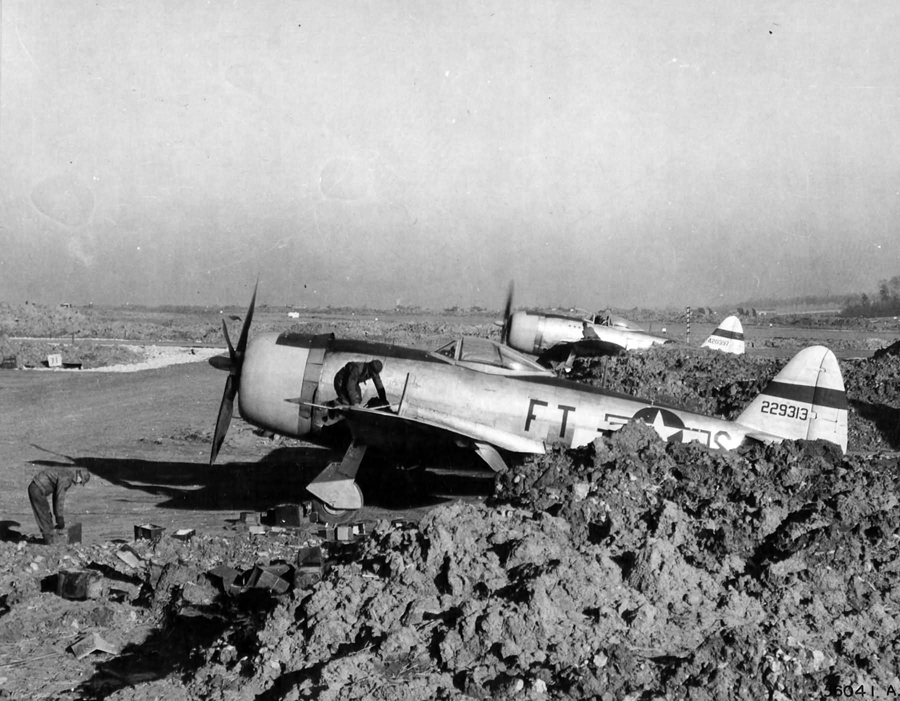 P-47D Thunderbolt Bubbletop serial 42-29313, code FT-S of the 353rd Fighter Squadron, 354th Fighter Group France