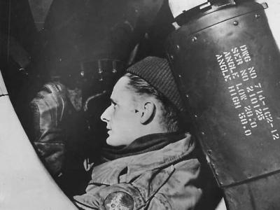 9th AF Flight Chief in Nose of P-47