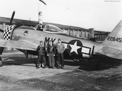 P-47D The Flying Falcon 42-28455 of 82nd FS, pilot 1Lt Lawrence W. Nelson Jr