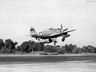 P-47 of 1st Air Commando take off from Asansol 14 November 1944