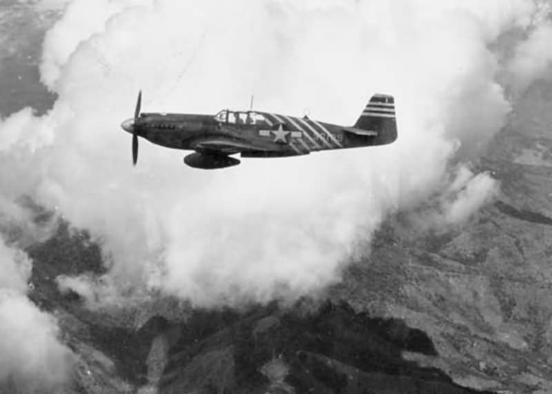 1st Air Commando North American P-51A Mustang 43-6189 over India 1944