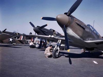 British P-51 Mustang FD553 Color Photo