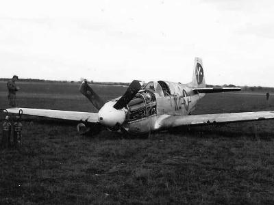 Crashed 364th Fighter Group 383rd FS P-51B Mustang 43-25066 April 1945
