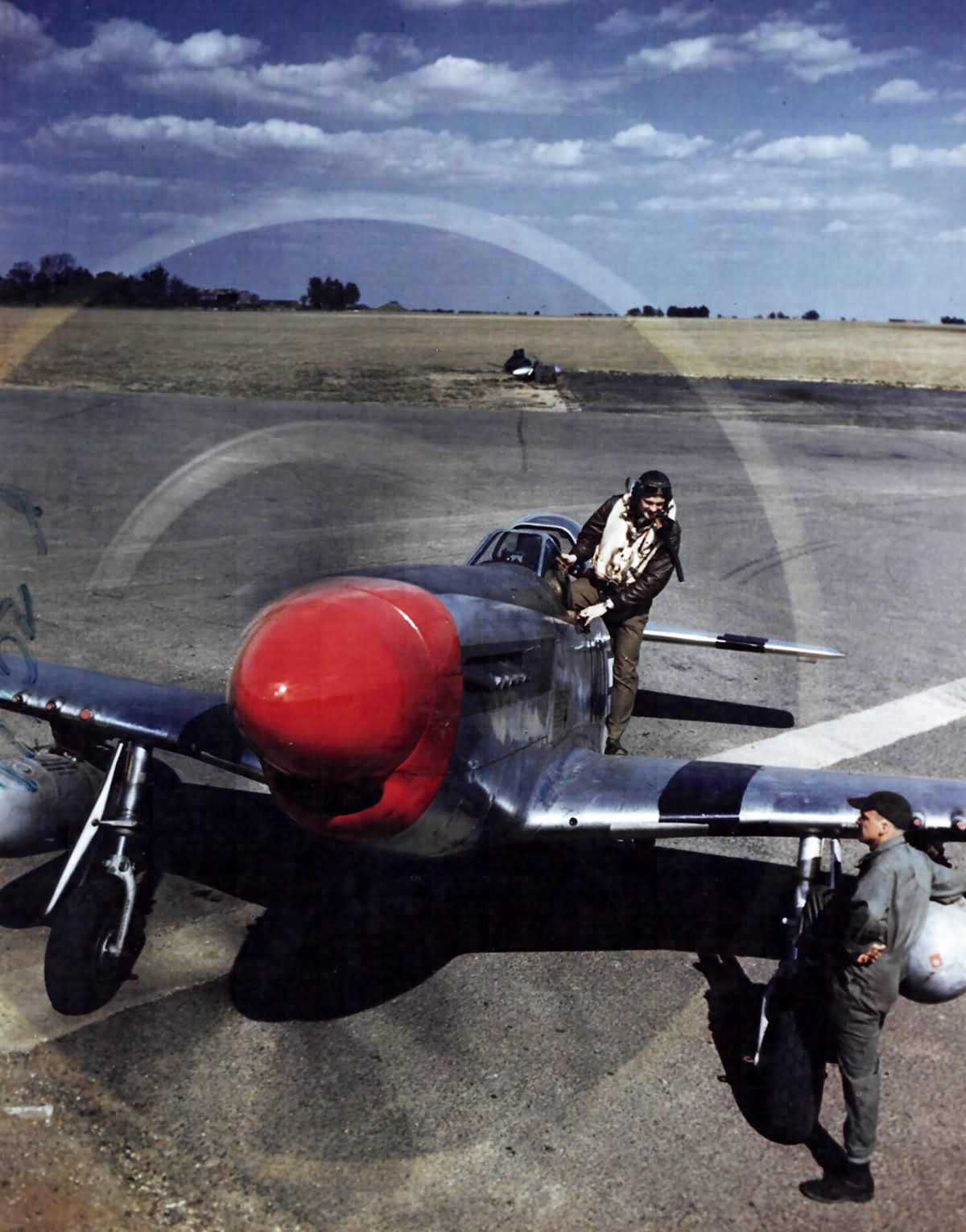 Lt William Groseclose with his P-51D