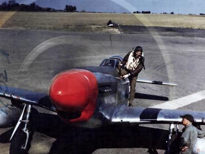 Lt William Groseclose with his P-51D