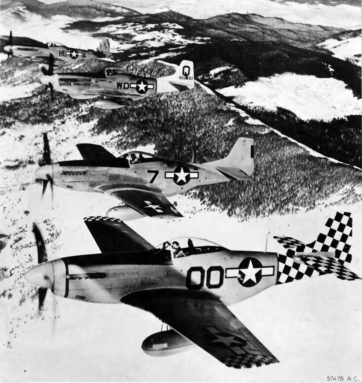 North American P-51 Mustangs of various Fighter Groups of the 15th AF