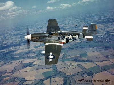P-51B Mustang serial 42-106950, code WR-P of the 354th FS 355th Fighter Group color photo