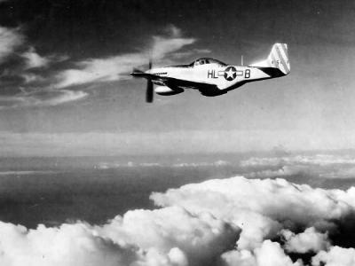 P-51D Mustang 44-15459 code HL-B of the 308th FS 31st Fighter Group, pilot Capt John Voll