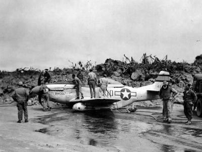 P-51D Mustang 44-63532 Flown By Lt Thomas Quinn of the 46th FS 21st Fighter Group, Iwo Jima 12 April 1945