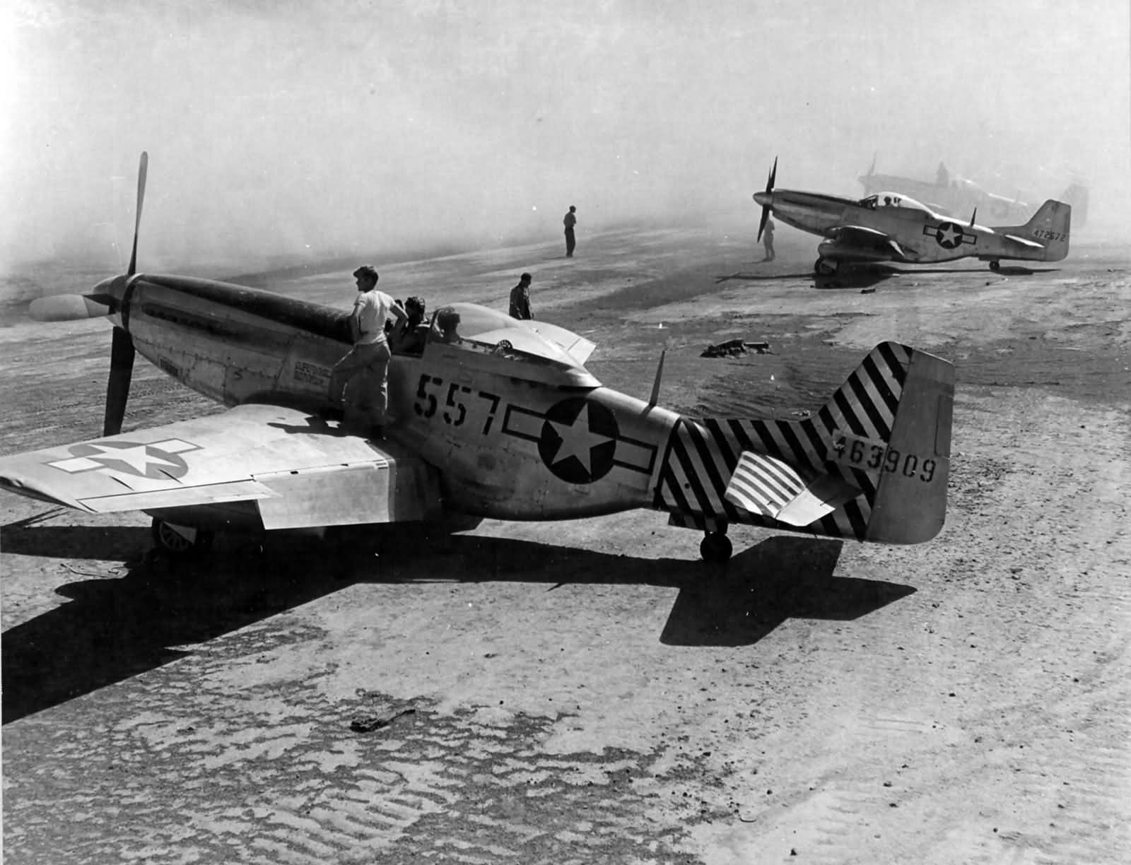 P-51D 557 44-63909 of the 458th Fighter Squadron 506th Fighter Group Iwo Jima 1945