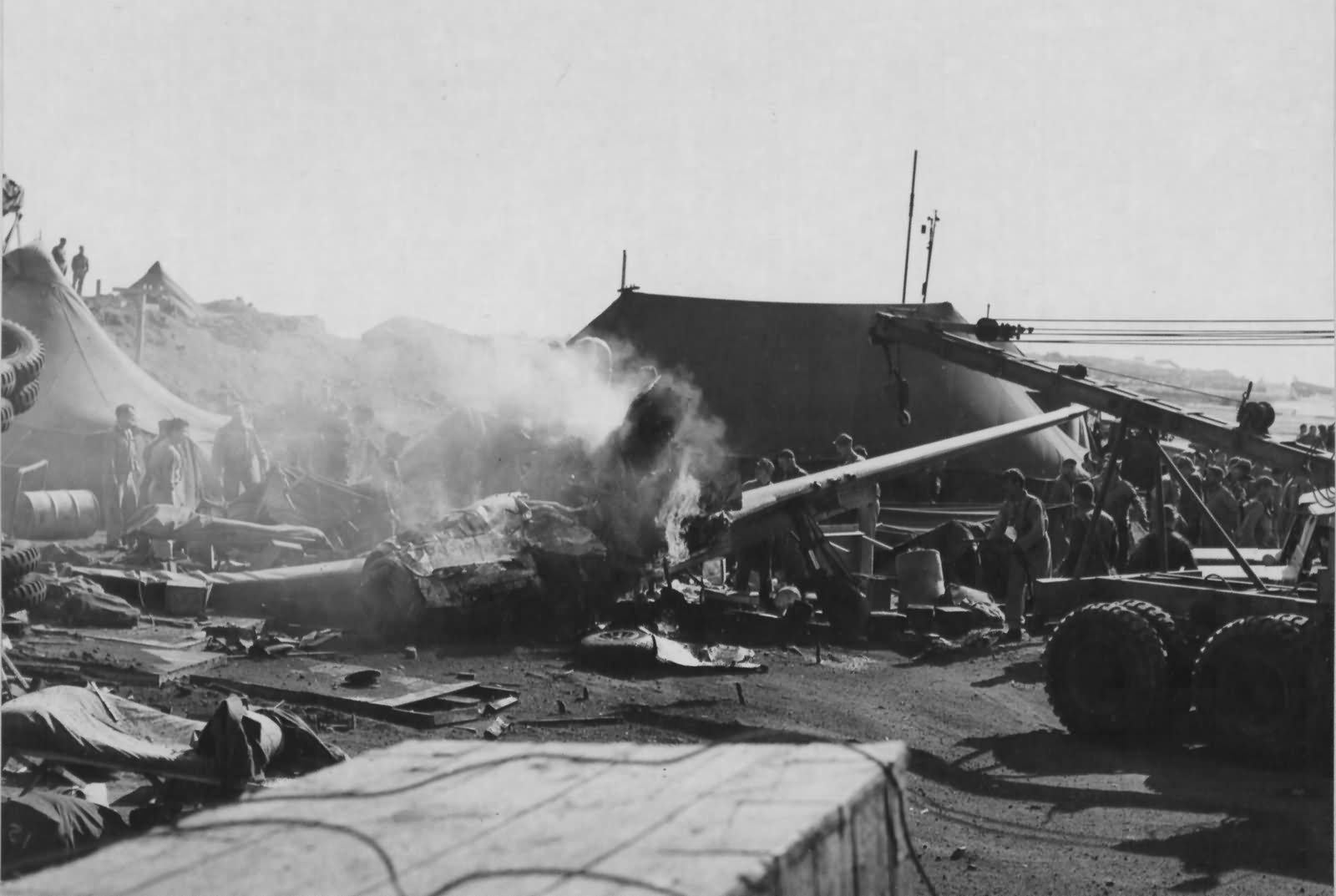 P-51D Mustang Wrecked On Iwo Jima