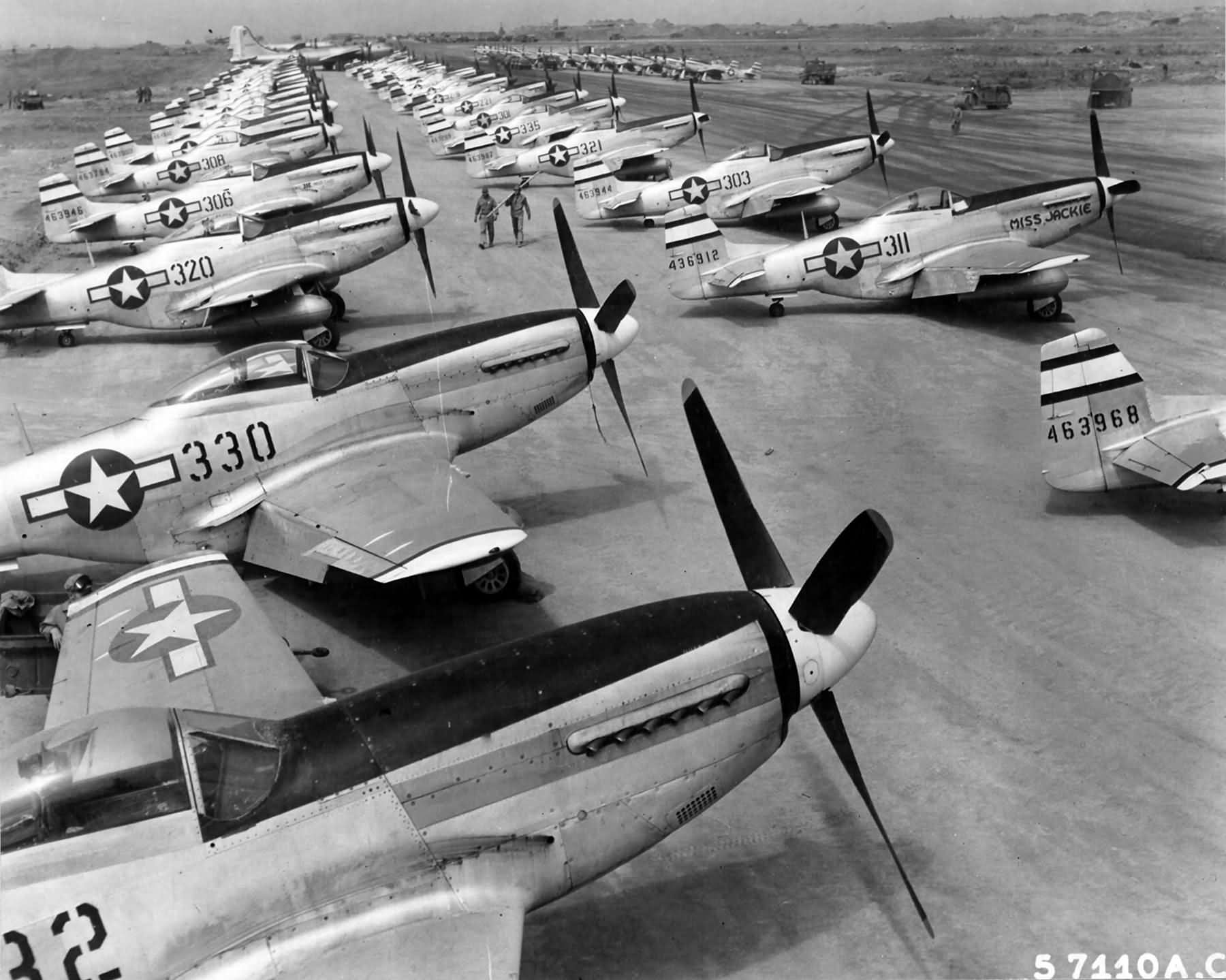 P-51D Mustangs of the 531st FS 21st Fighter Group, Iwo Jima 1945