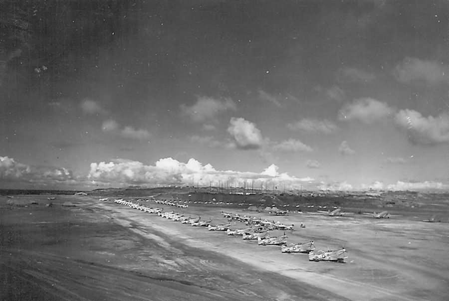 P-51 Fighter Group Mustangs on airfield