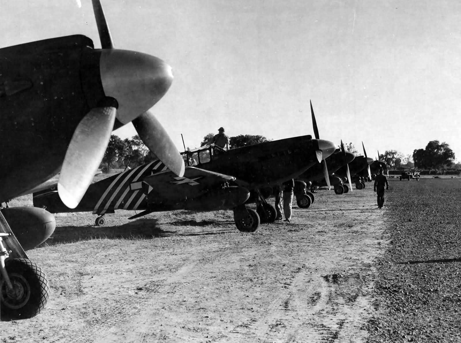 P-51 Mustangs From 1st Air Commando Group Near Karachi India