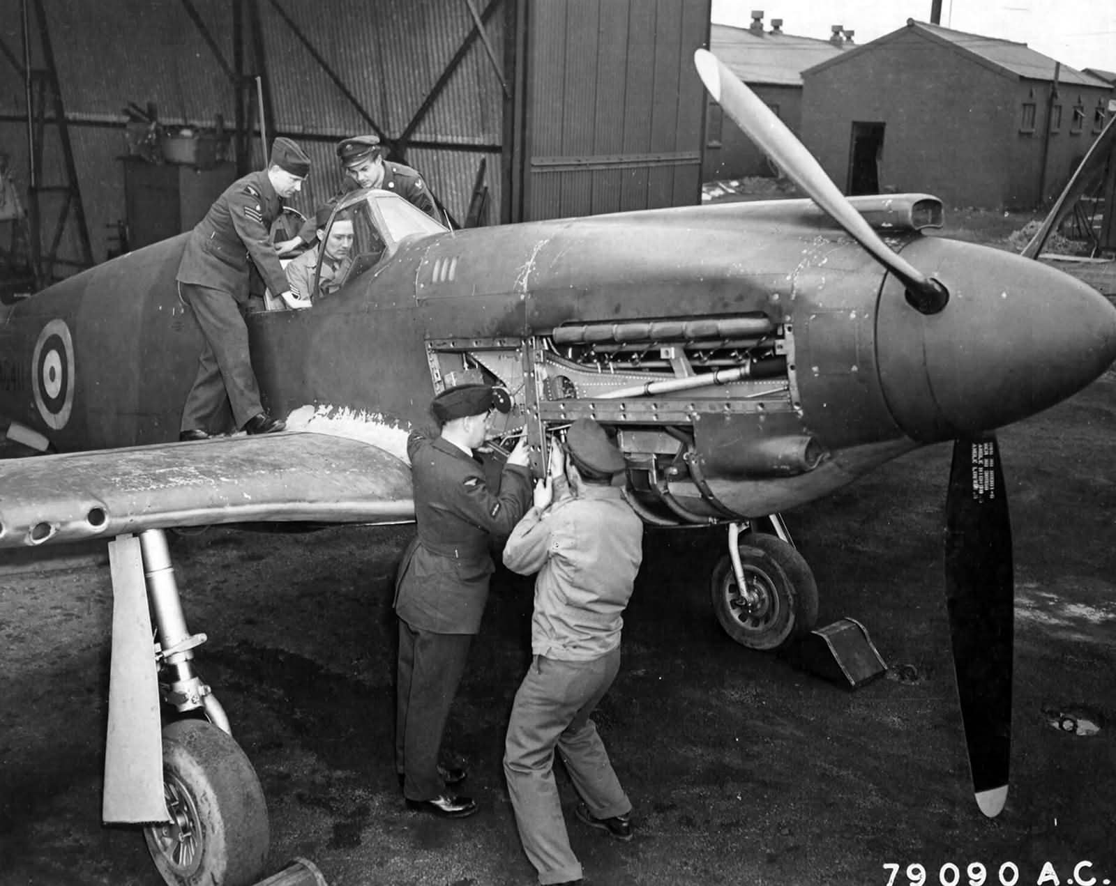 RAF Mustang I AG411 at RAF Station Burtonwood England