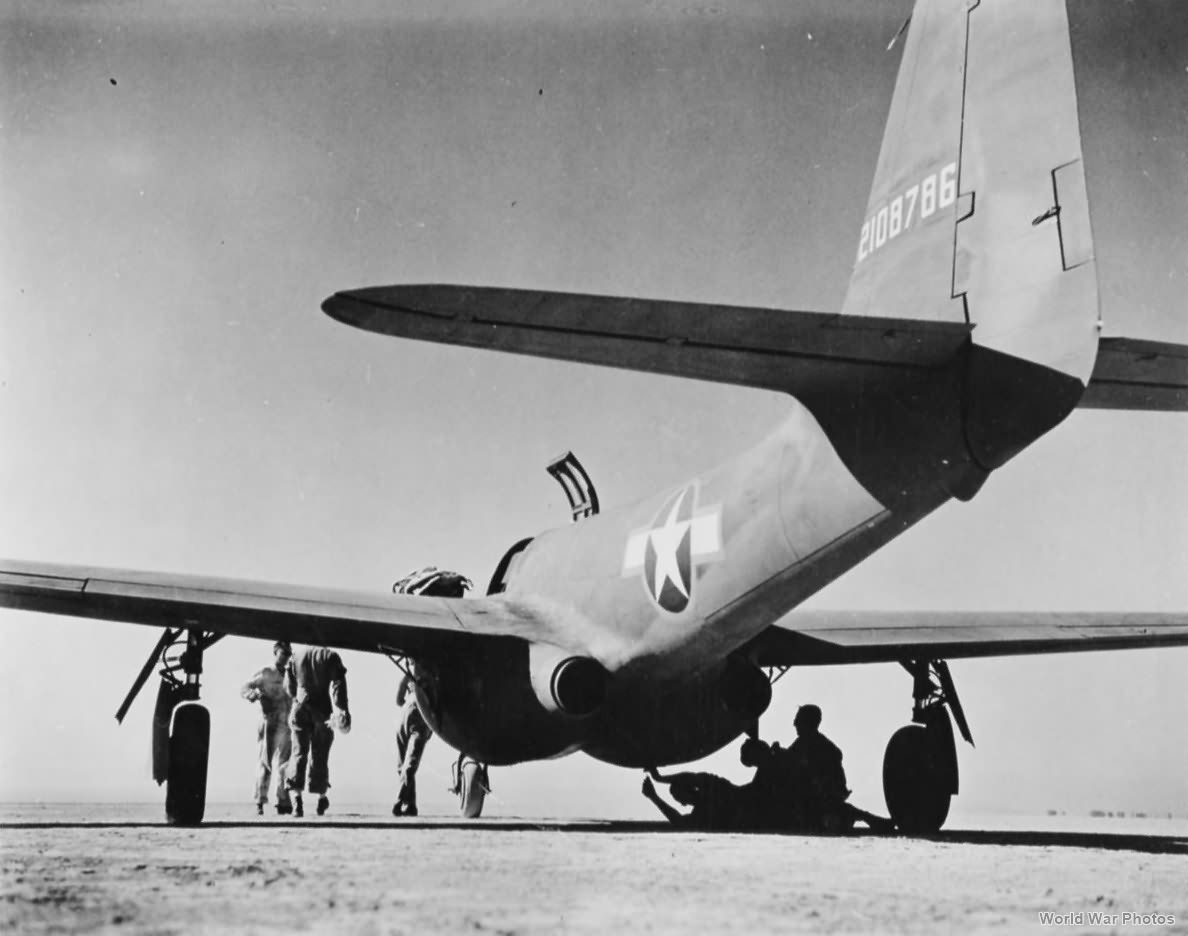 Bell XP-59A Airacomet 42-108786 rear view
