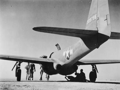 Bell XP-59A Airacomet 42-108786 rear view