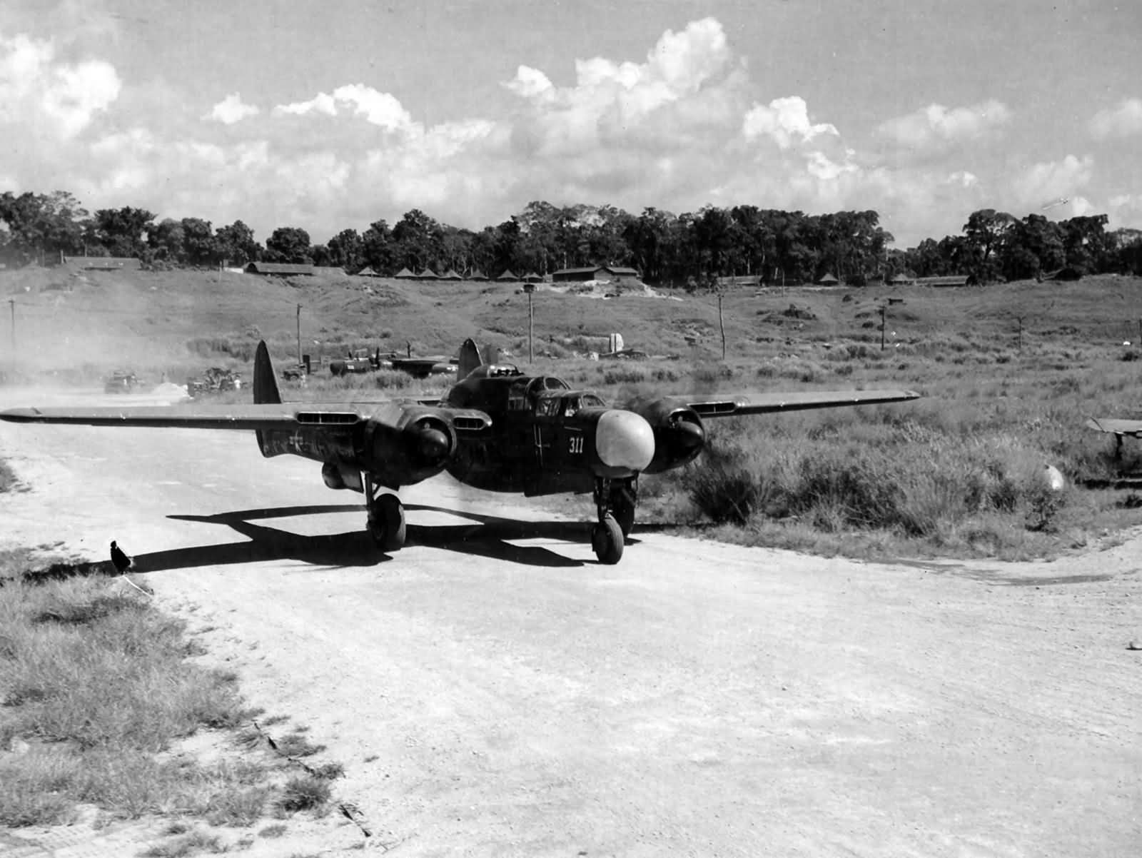 P-61A 42-5506 pilot Maj Emerson Barker commander of the 419th Night Fighter Squadron