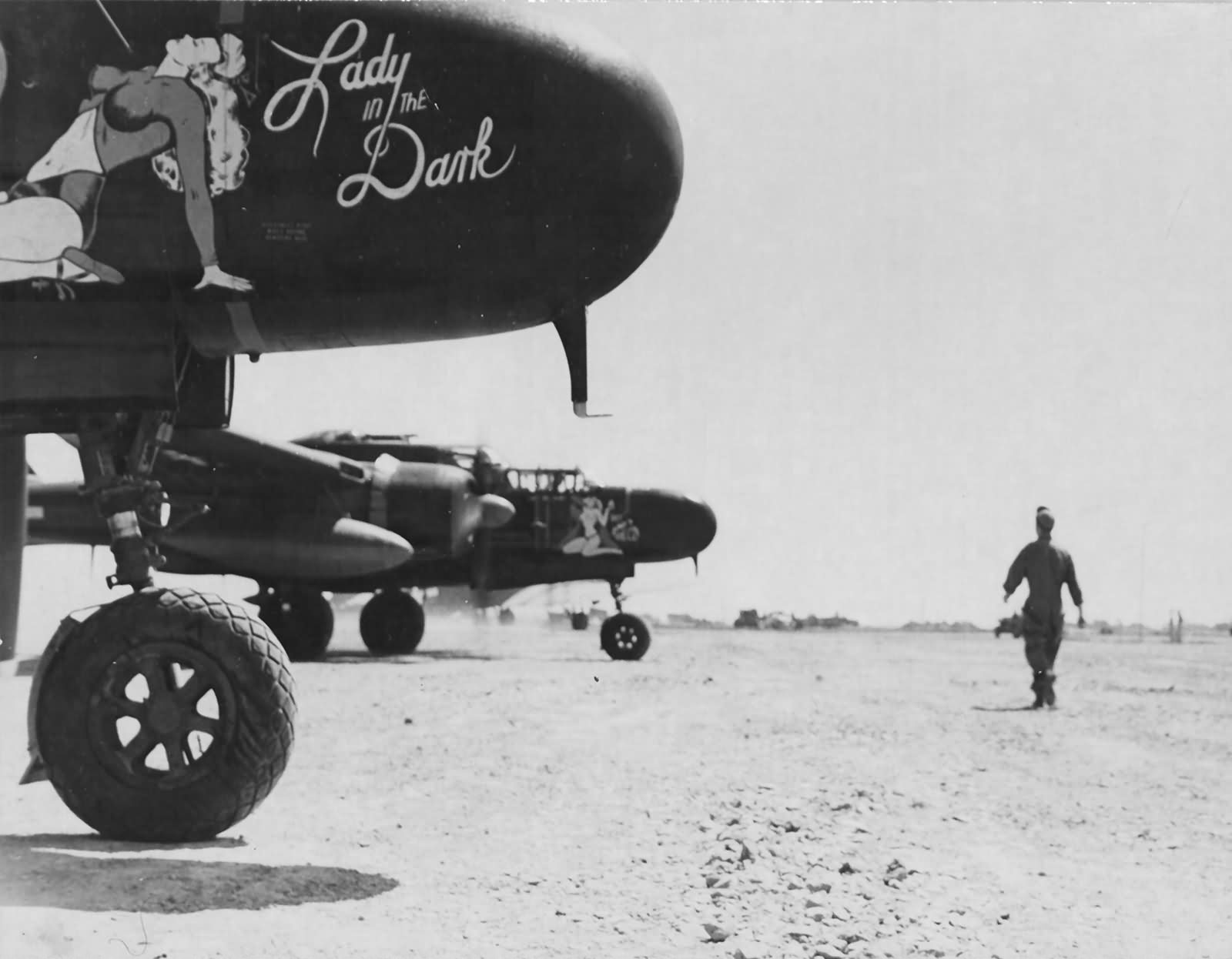 P-61B 42-39408 Lady In The Dark of the 548th Night Fighter Squadron and 42-5609 Bat Outa Hell