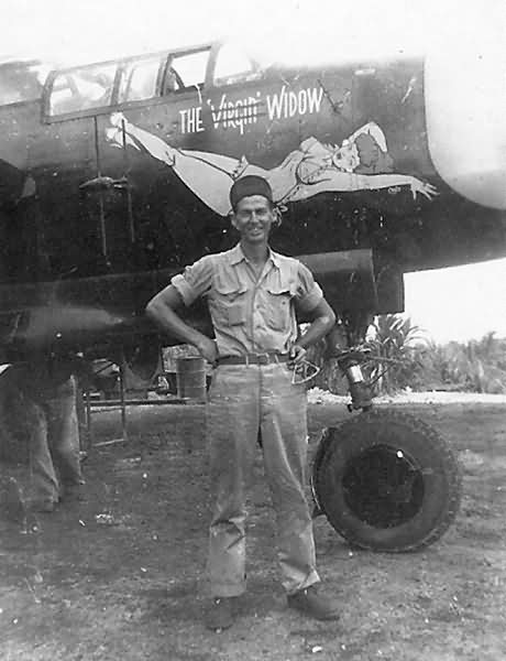 P-61 Black Widow Night Fighter 42-5554 The Virgin Widow nose art