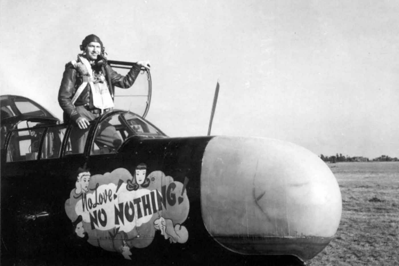 P-61 Black Widow No love no nothing nose art