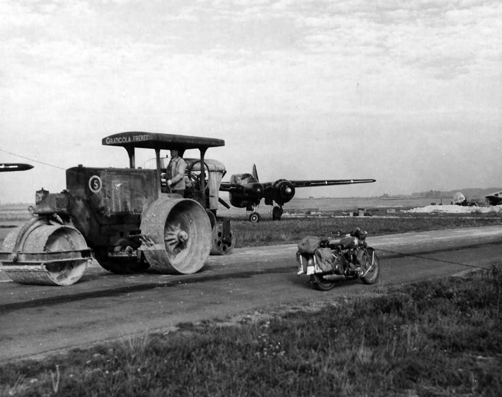 P-61 of the 425th Night Fighter Squadron at Coulommier airstrip France 27 September 1944