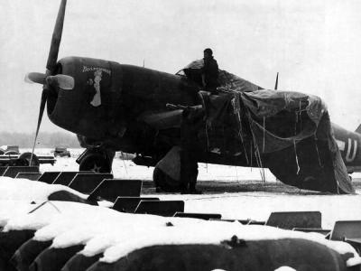 „Boilermaker” P-47D Thunderbolt of a squadron assigned to the 1st TAF January 1945