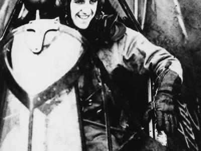 Lt W Samson of the 78th Fighter Group in the cockpit of his P-47 Thunderbolt