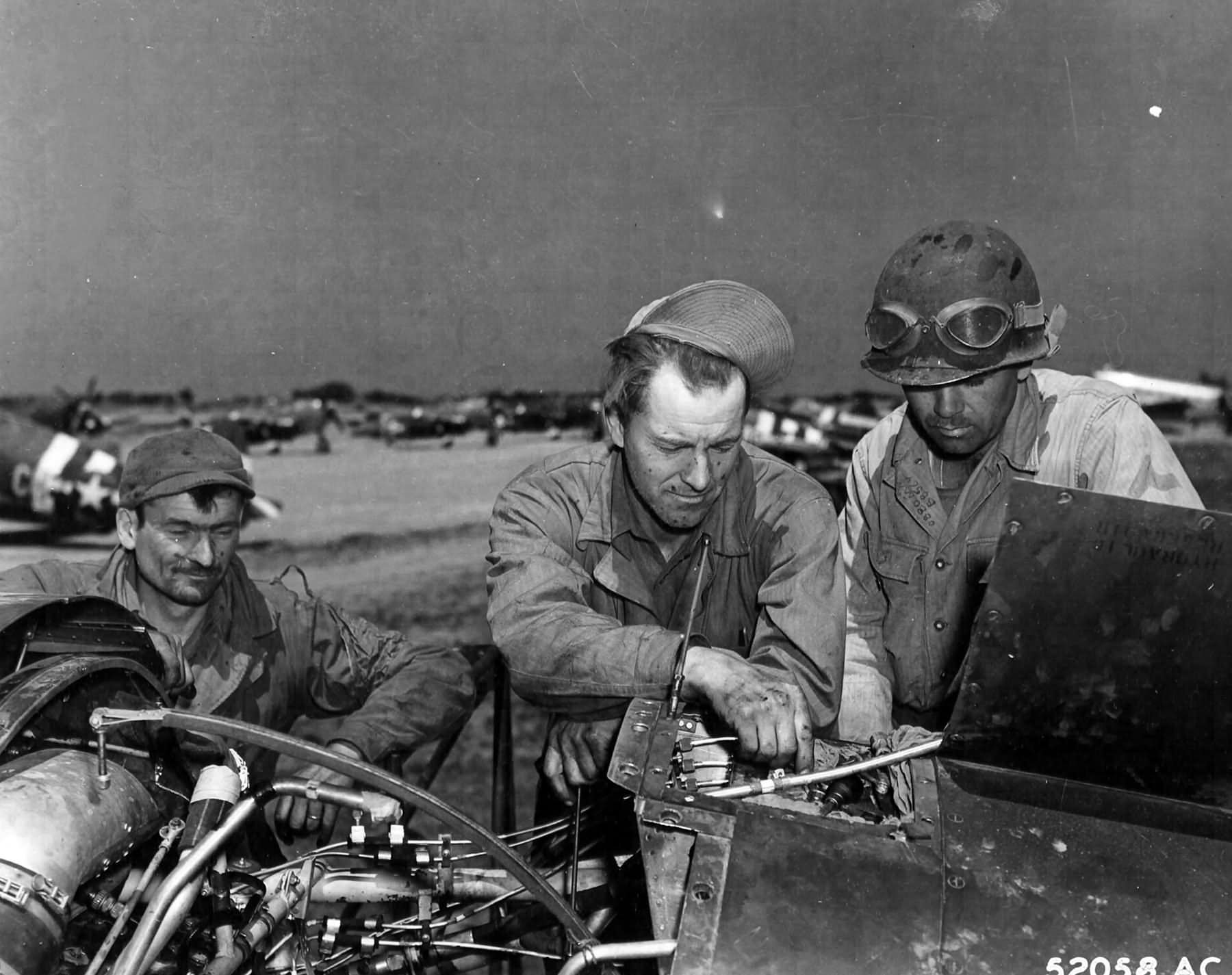 P 47D Thunderbolt of the 365th FS 358th FG at St. Pierre du Mont A 1 June 1944
