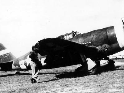 P-47 Thunderbolt 42-75087 of the 27th Air Transport Group at Dijon September 1944