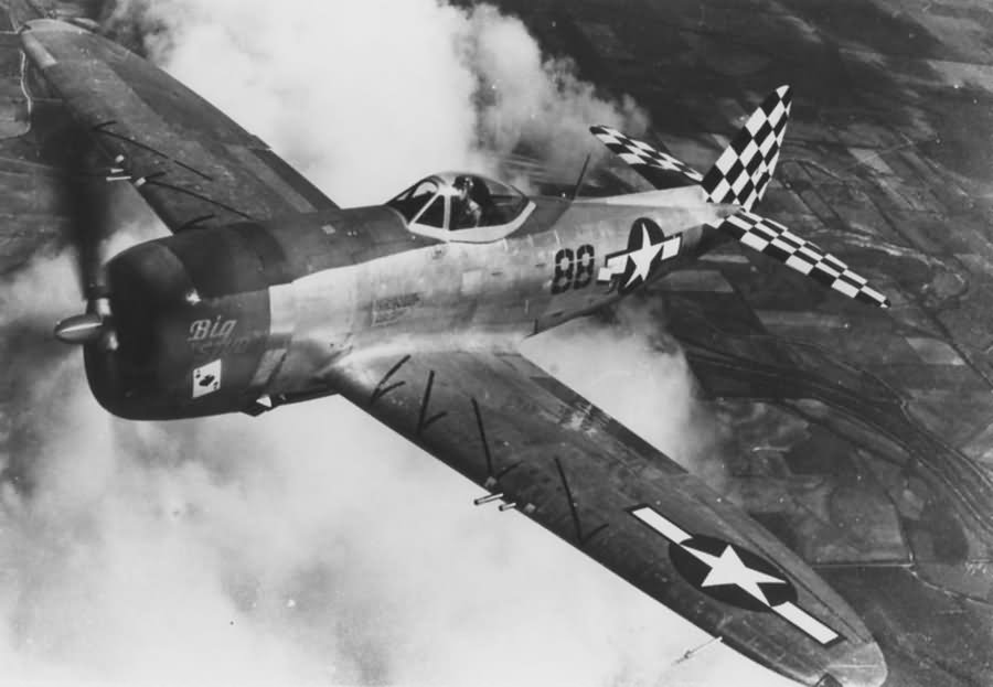 P-47 black 88 45-49355 pilot Col Robert Baseler of the 325th FG 3