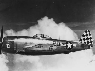P-47 Thunderbolt black 88 45-49355 “Big Stud”, pilot Col Robert Baseler of the 325th FG