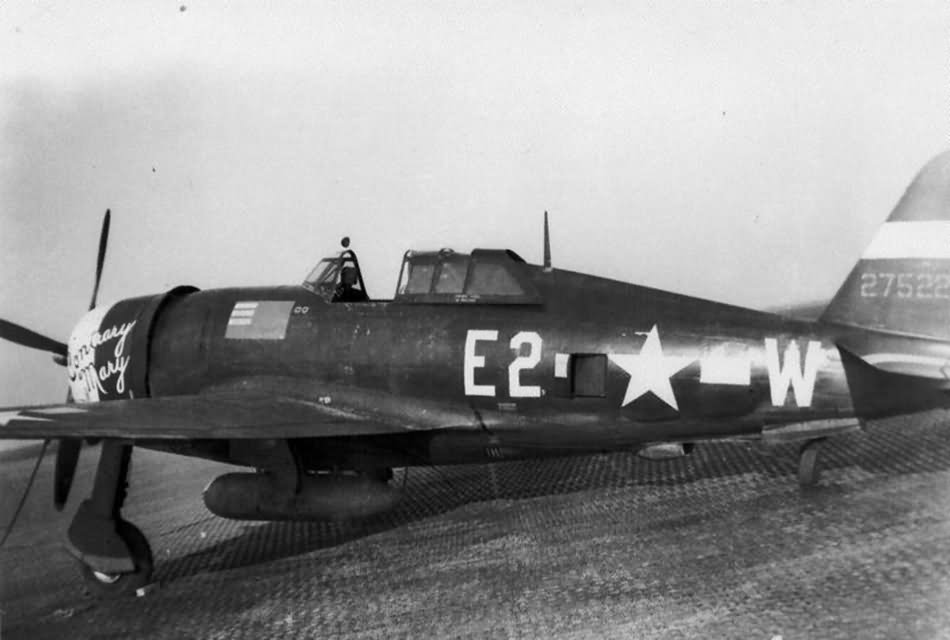 P-47 Thunderbolt E2-W 42-75221 „Contrary Mary” of the 375th FS, 361st Fighter Group
