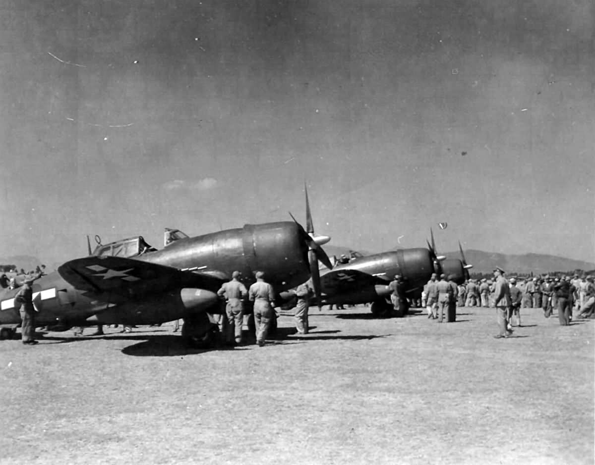 P-47 Thunderbolts of the 33rd Fighter Group, 12th Air Force in Kunming China 20 April 1944