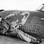 1Lt Miller on P-47D Thunderbolt 42-8511 of the 352nd Fighter Group, 328th FS PE-W „Red Raider”