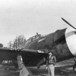 Cpt James Dufour of the 336th Fighter Squadron, 4th FG with his P-47 Thunderbolt VF-E 41-6575 „Doreen III” 1943