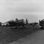 Ground crew of the 355th Fighter Group refuel P-47 Thunderbolt 42-8492