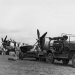Ground personnel of the the 1st Air Commando Group work on P-47 Thunderbolt – India February 1945